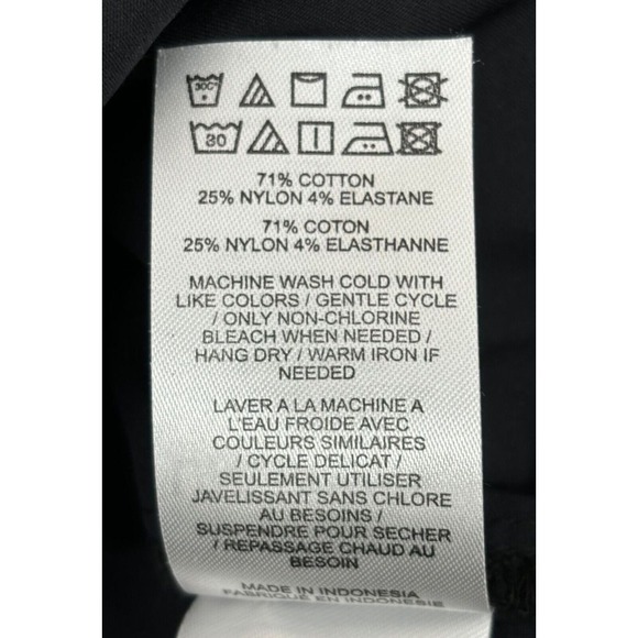 UNTUCKit Angelina Shirt Dress Size 8 Black Button Front Tie Stretch Pockets - Picture 9 of 9